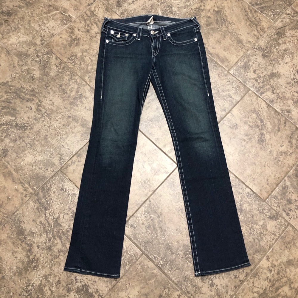 TRUE RELIGION BILLY STRAIGHT LEG BLUE JEANS